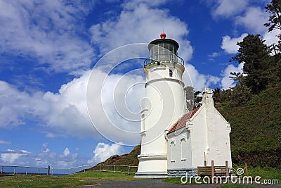 Heceta Head Lighthouse in Devils Elbow State Park, Pacific Northwest, Oregon Stock Photo