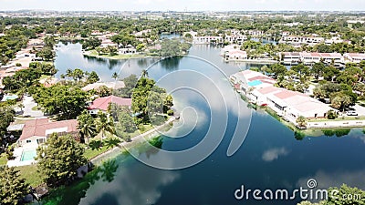 Miami lakes sky view lago miami Stock Photo