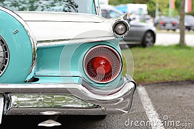 Rear and rear lights of a classic car Editorial Stock Photo