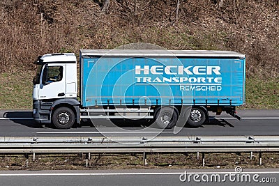 Hecker Transporte truck Editorial Stock Photo