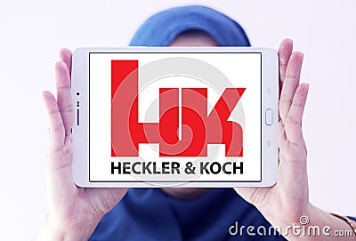 Heckler & Koch defense manufacturing company logo Editorial Stock Photo