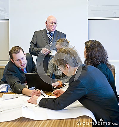 Hectic meeting Stock Photo