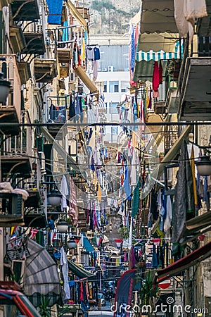 Hectic streets of Naples, Italy Editorial Stock Photo