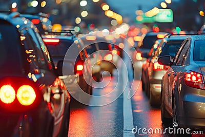 Hectic Traffic Congestion at Crossroads. Stock Photo