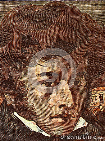 Hector Berlioz portrait Stock Photo