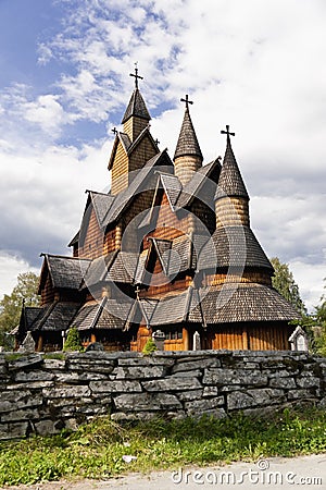 Heddal Stave Church is Norway Stock Photo