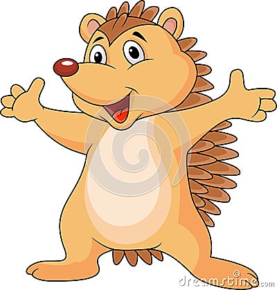 Hedgehog cartoon Vector Illustration