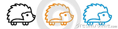 Hedgehog icon vector logo set collection for web app ui Vector Illustration