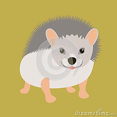 Hedgehog Vector Illustration Style flat Vector Illustration