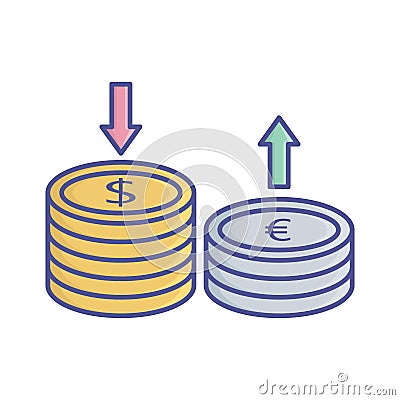 Hedging flat vector icon which can easily modify or edit Vector Illustration
