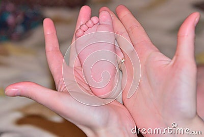 Heel newborn Stock Photo