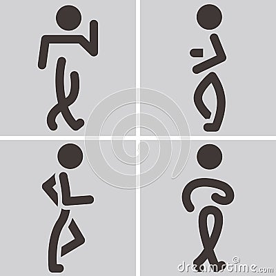 Heel-and-toe walk Vector Illustration