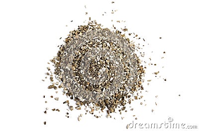 Heep Expanded Vermiculite isolated on white background Stock Photo