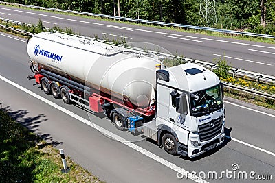 Hegelmann Mercedes-Benz Actros Editorial Stock Photo