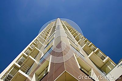 Height. Tall building bottom up view Stock Photo