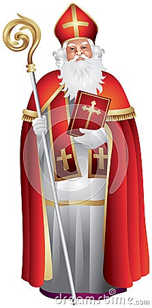 Heilige Nikolaus, Sinterklaas, Saint Nicholas Vector Illustration