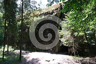 Heinrich Himmler's bunker at the SS Field Command Post Hochwald Stock Photo