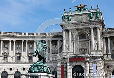 Heldenplatz at the Hofburg in Vienna Stock Photo