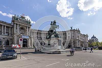 Heldenplatz and Hofburg in Vienna Editorial Stock Photo