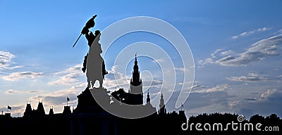 Heldenplatz Silhouette Stock Photo