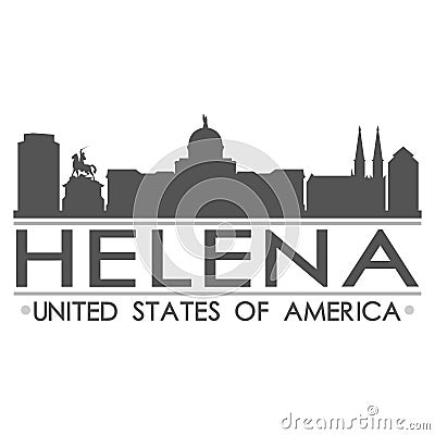 Helena Skyline Symbol Design City Vector Art Vector Illustration
