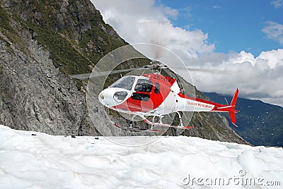 Heli Hiking Fox glacier Editorial Stock Photo