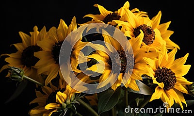 A beautiful photograph of Helianthus annuus flower Stock Photo