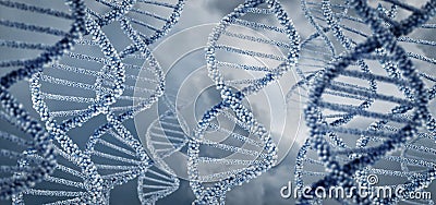 Helical DNA gene molecules Stock Photo