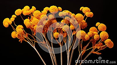 helichrysum immortelle flower Cartoon Illustration