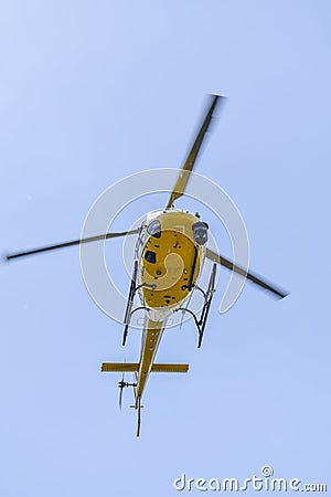 Helicopter with video camera Stock Photo