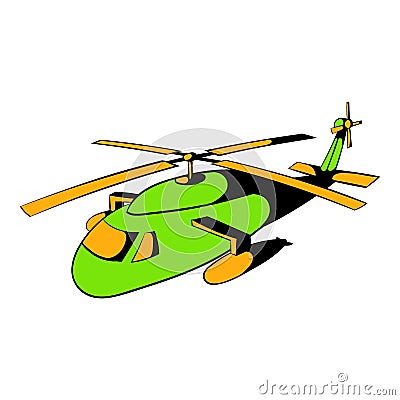 Helicopter icon, icon cartoon Vector Illustration