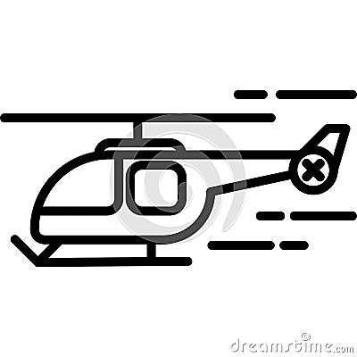 Helicopter Icon Vector Vector Illustration