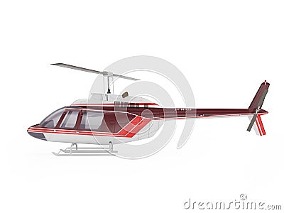 Helicopter isolated on the white background. Stock Photo