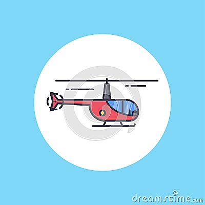 Helicopter vector icon sign symbol Vector Illustration