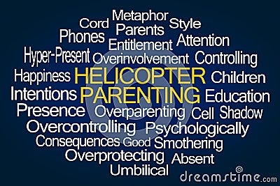 Helicopter Parenting Word Cloud Stock Photo