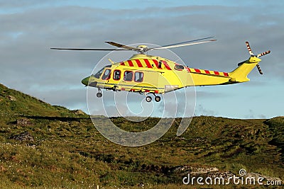 Helicopter rescue Stock Photo