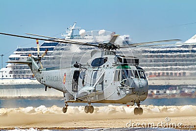 Helicopter Seaking Editorial Stock Photo