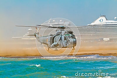 Helicopter Seaking Editorial Stock Photo