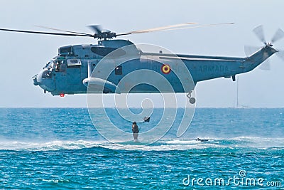 Helicopter Seaking Editorial Stock Photo