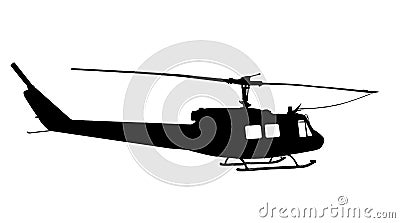 Helicopter silhouette vector Vector Illustration