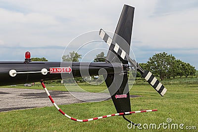 Helicopter Tail Rotor Assembly Stock Photo