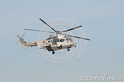 The helicopter for troop transport, casualty evacuation, and combat search and rescue duties Editorial Stock Photo