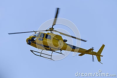 Helicopter with video camera Stock Photo