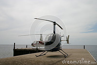 Helicopters On Key Stock Photo