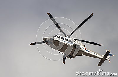Helicopter Italian Police flying Editorial Stock Photo