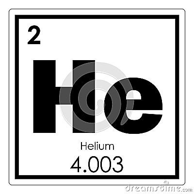 Helium chemical element Stock Photo
