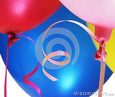 Helium Filled Party Balloons Stock Photo