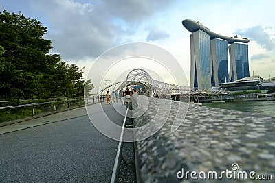 Helix Bridge | A picture to tells Editorial Stock Photo