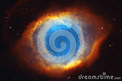 The Helix Nebula or NGC 7293 in the constellation Aquarius. Stock Photo