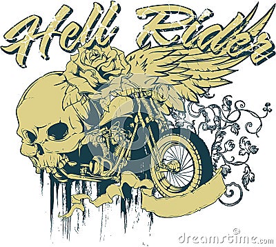 Hell rider Vector Illustration